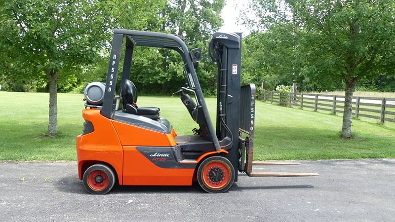 Linde orange used forklift