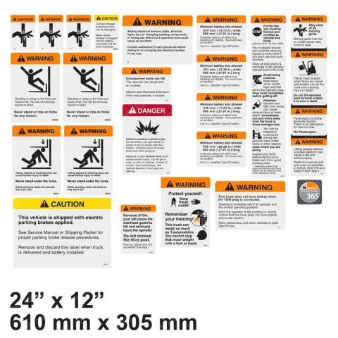 CROWN 142297 WARNING LABELS KIT