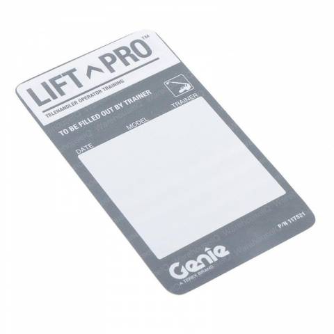 GENIE 117521 CARD TELEHANDLER OPERATOR