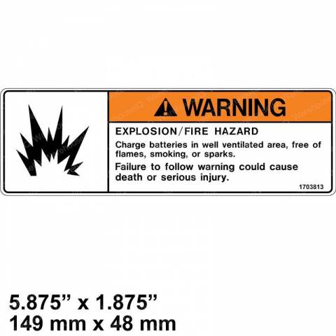 JLG 1703813 DECAL - WARNING BATT