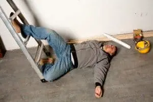 man fell off a ladder and had an accident - WarehouseIQ.com 