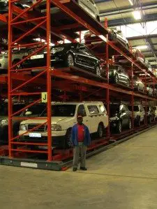 Racking for automobile storage in South Africa