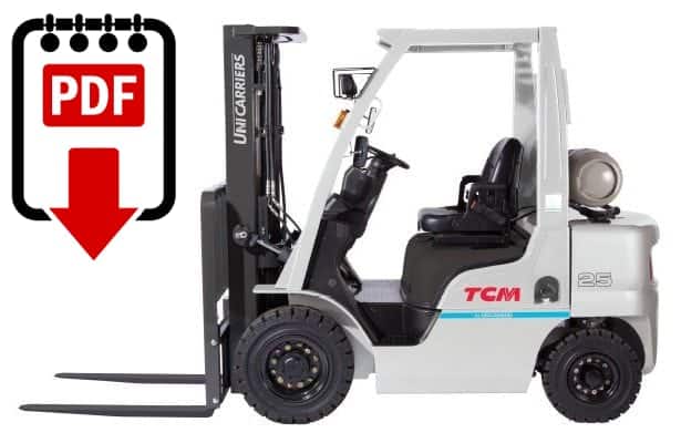 TCM FD20T3 forklift repair manual | Download PDF Instantly