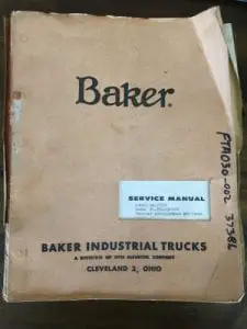 Baker OTIS FTA-030-002 Forklift Service Manual